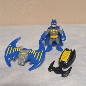 Fisher-Price Imaginext Batman Action Figure with Blue and Gray Suit